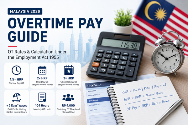 Malaysia Overtime Pay Guide: OT Rates & Calculation Under the Employment Act 1955