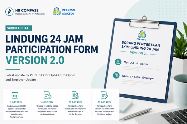 PERKESO SKBBK Update: LINDUNG 24 Jam Participation Form Version 2.0 Released